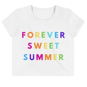 Forever Sweet Summer Cropped Tee (Print on Demand)